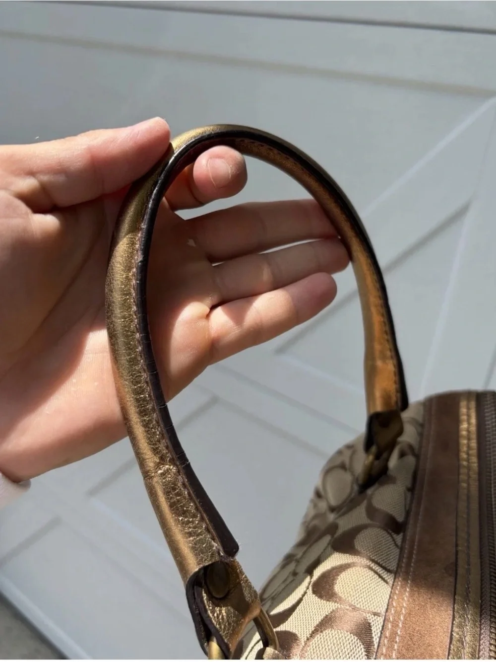 Coach Y2K Signature C Boston LIMITED EDITION 2004 Double Handles #1494 Bag - Picture 11 of 14